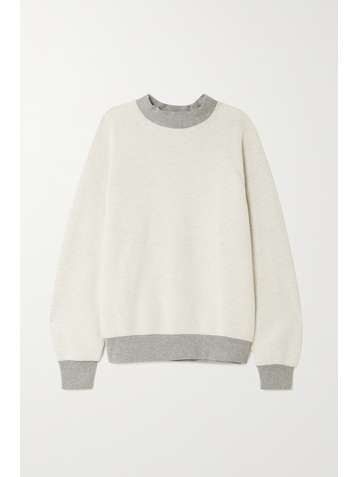 LES TIEN Sweat en molleton de coton à finitions en jersey