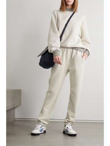 LES TIEN Sweat en molleton de coton à finitions en jersey