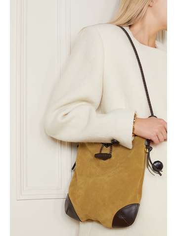 ISABEL MARANT Sac porté épaule en daim à finitions en cuir Tyag