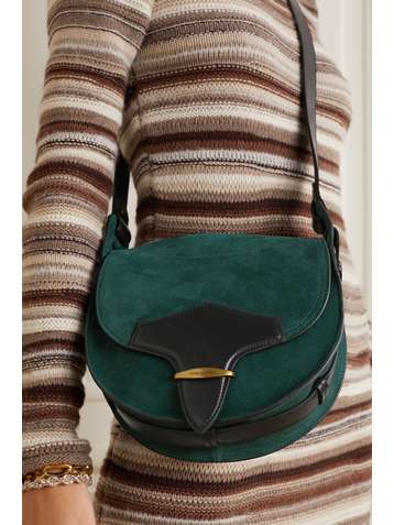 ISABEL MARANT Sac porté épaule en daim à finitions en cuir Botsy