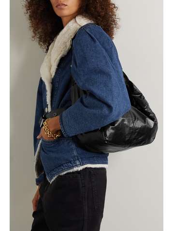ISABEL MARANT Sac porté épaule en cuir glacé froissé Neway