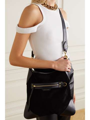 ISABEL MARANT Sac à main en daim à finitions en cuir Amuko Large