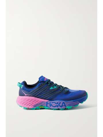 HOKA ONE ONE SpeedGoat 4 rubber-trimmed mesh sneakers