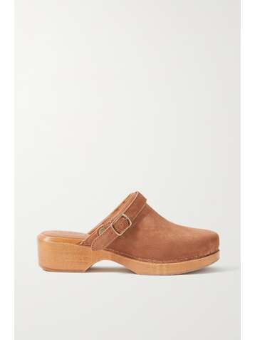 RE/DONE Suede platform clogs