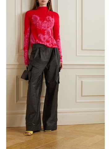 IOANNES Jacquard-knit turtleneck sweater