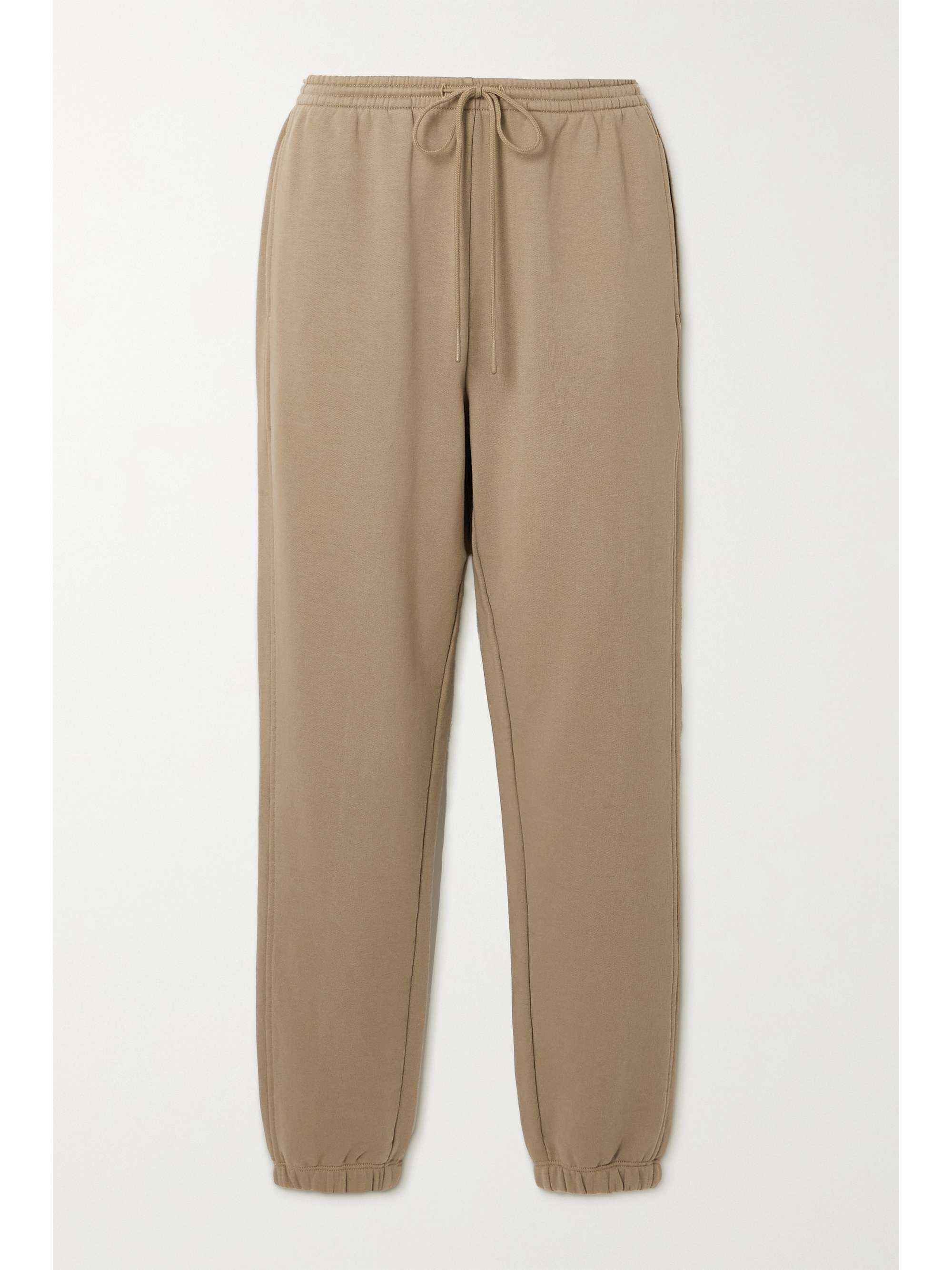 Beige Essential cotton-jersey track 