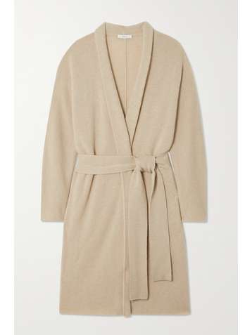VINCE Cardigan en laine et cachemire mélangés à ceinture
