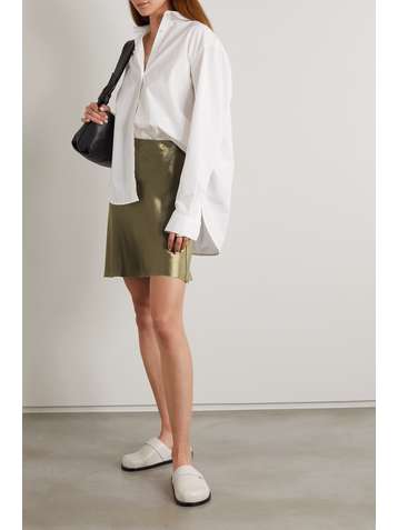 VINCE Satin mini skirt