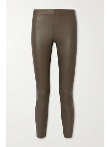 VINCE Legging raccourci en cuir