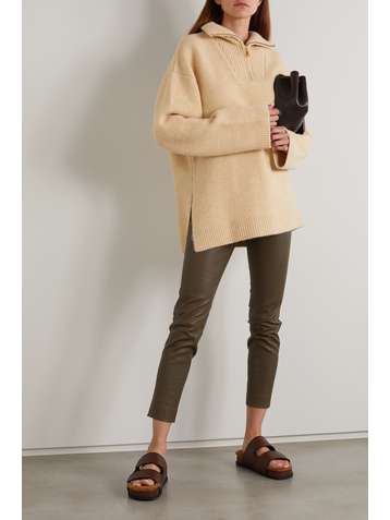 VINCE Legging raccourci en cuir