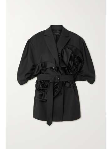 SIMONE ROCHA Belted satin-trimmed woven jacket
