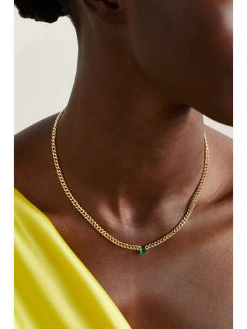ANITA KO 18-karat gold emerald necklace