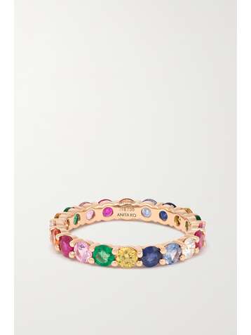ANITA KO 18-karat rose gold, sapphire and diamond ring