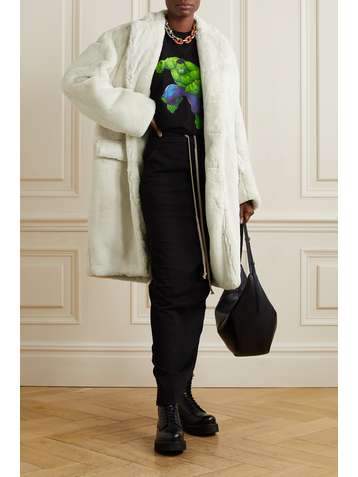 R13 Teddy Bear oversized faux fur coat