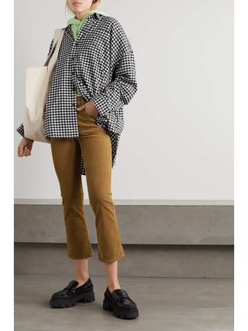 DENIMIST Pantalon évasé en velours de coton mélangé côtelé Tracer