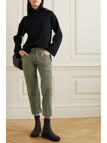 JAMES PERSE Pantalon de survêtement raccourci en serge de coton mélangé