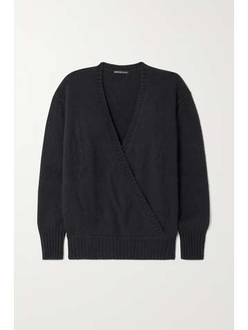 JAMES PERSE Wrap-effect cashmere sweater