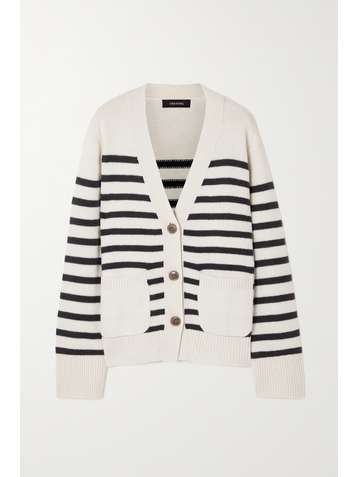 LISA YANG Daphne striped cashmere cardigan