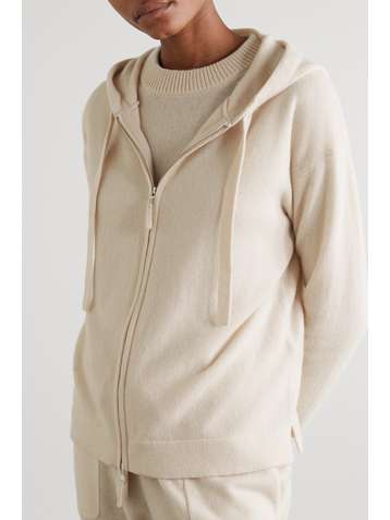 ALLUDE Kapuzenjacke aus einer Woll-Kaschmirmischung