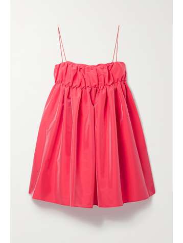 BERNADETTE Birgit gathered taffeta mini dress