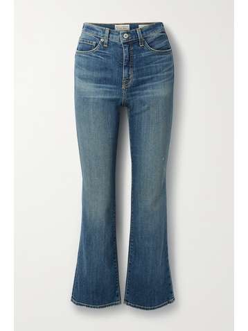 NILI LOTAN Cropped mid-rise bootcut jeans