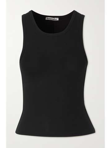 REFORMATION + NET SUSTAIN Gazala open-back ribbed stretch-organic cotton tank