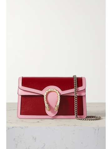 GUCCI Dionysus super mini two-tone leather shoulder bag
