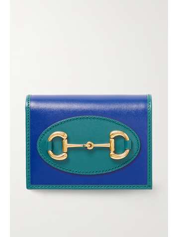 GUCCI Horsebit 1955 two-tone leather wallet