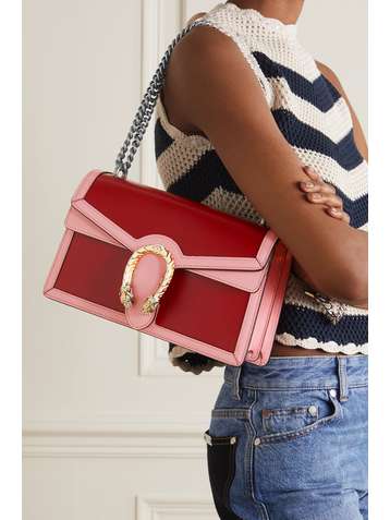 GUCCI Dionysus small two-tone leather shoulder bag