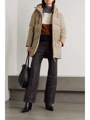 RAINS Hooded quilted coated-shell jacket
