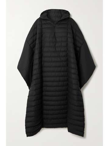 RAINS Show Trekker oversized hooded quilted shell cape