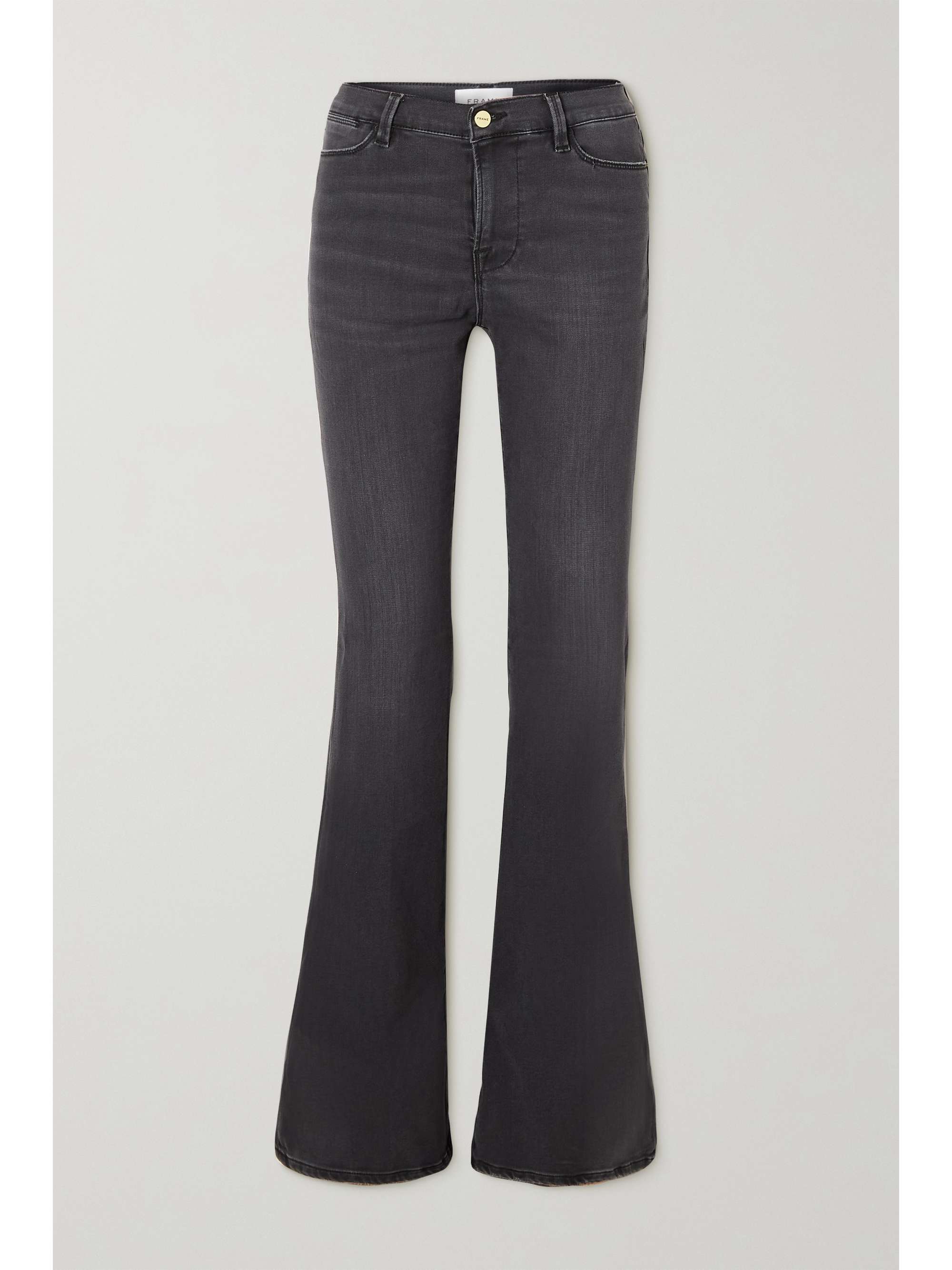Dark gray Le High Flare high-rise jeans 
