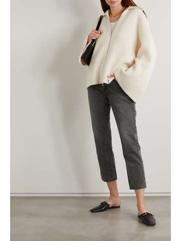 FRAME Le Nouveau cropped high-rise straight-leg jeans