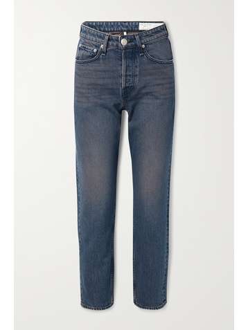 RAG & BONE Maya cropped high-rise straight-leg jeans