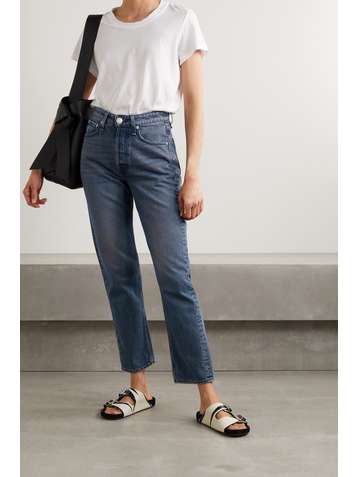RAG & BONE Maya cropped high-rise straight-leg jeans