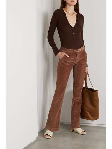 FRAME Le Serge stretch-cotton corduroy flared pants