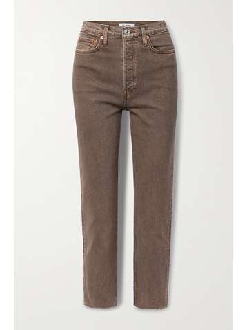 RE/DONE + NET SUSTAIN 70s Stove Pipe high-rise straight-leg jeans