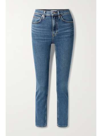 RE/DONE + NET SUSTAIN 70s high-rise straight-leg jeans