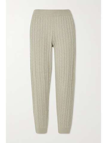 ATM ANTHONY THOMAS MELILLO Cable-knit wool and cashmere-blend track pants