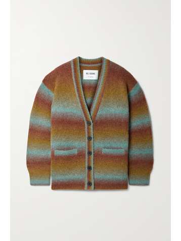 RE/DONE 90s striped wool-blend cardigan