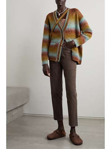 RE/DONE 90s striped wool-blend cardigan