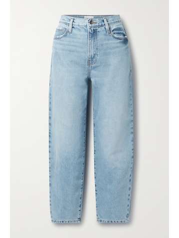 FRAME Barrel high-rise tapered jeans