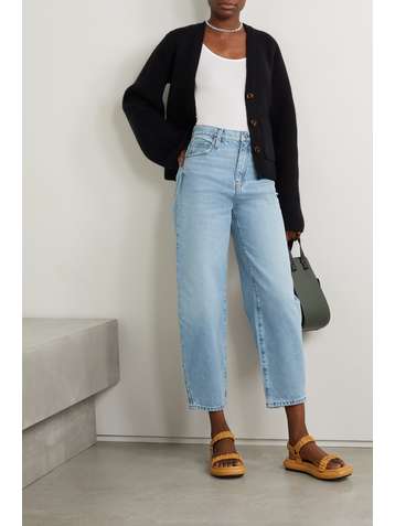 FRAME Barrel high-rise tapered jeans