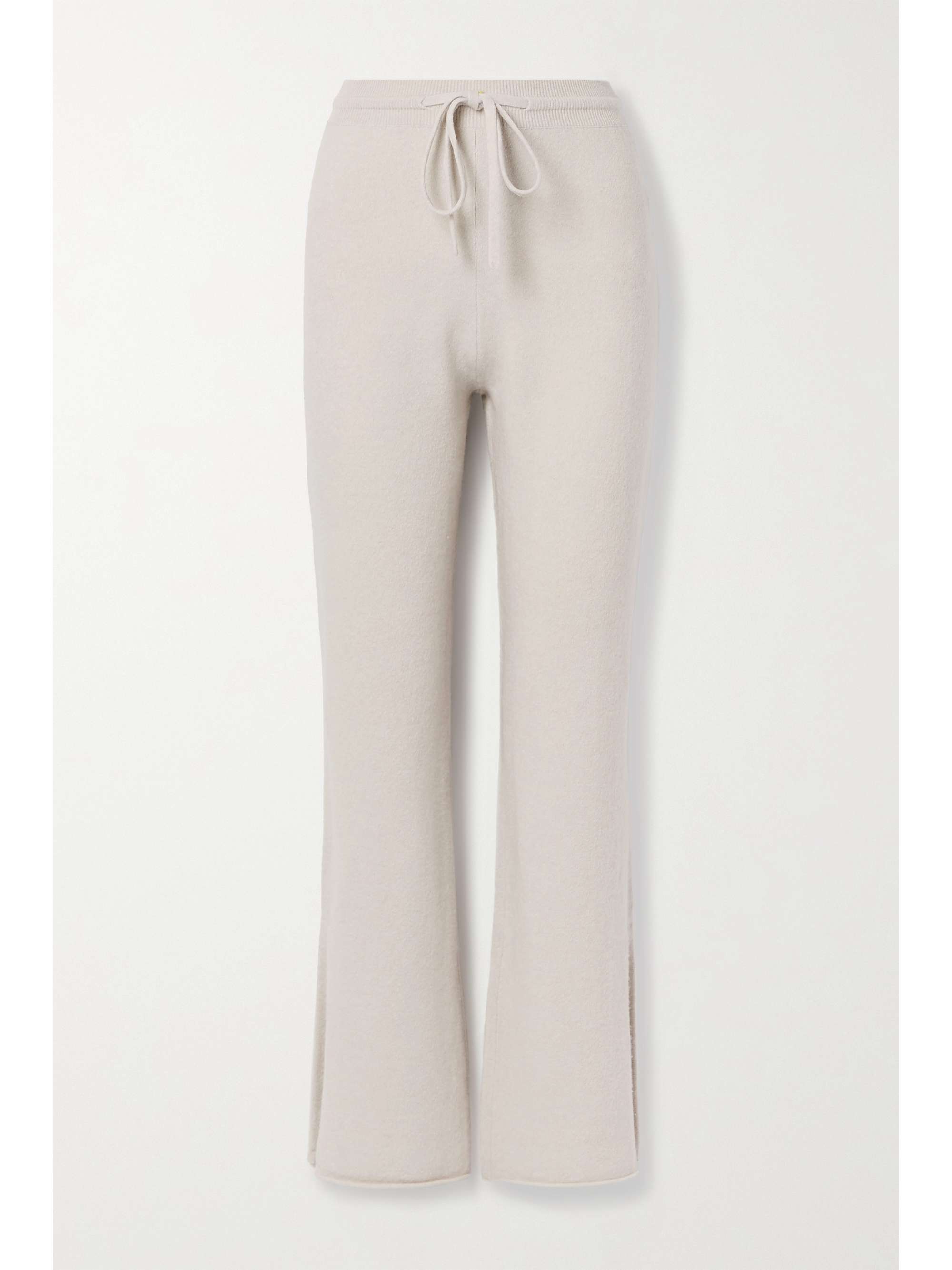 Beige Cloud merino wool-blend straight 