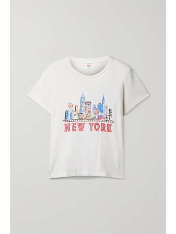RE/DONE Classic printed cotton-jersey T-shirt