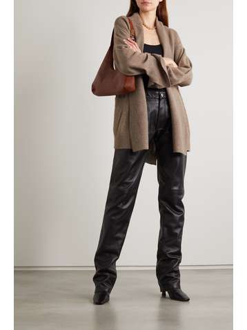 FRAME Belted cashmere cardigan
