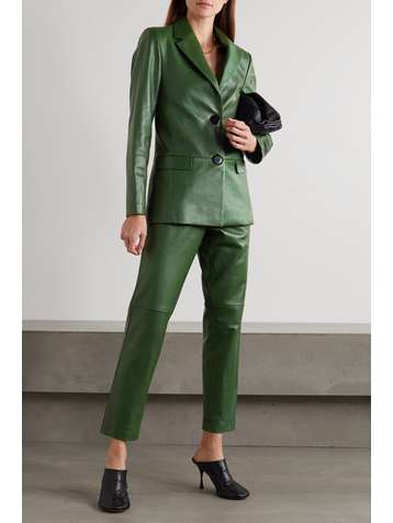 BOUGUESSA Amina leather blazer
