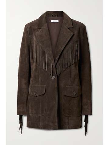 RE/DONE Fringed suede blazer