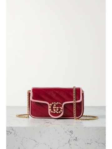 GUCCI GG Marmont quilted two-tone leather shoulder bag