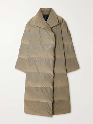 RAINS Show oversized quilted padded glossed-shell coat